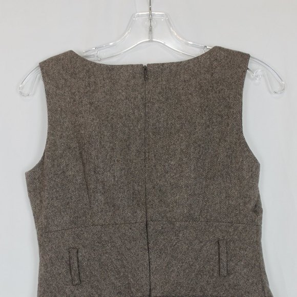 Banana Republic Sleeveless Brown Tweed Dress - Picture 4 of 11